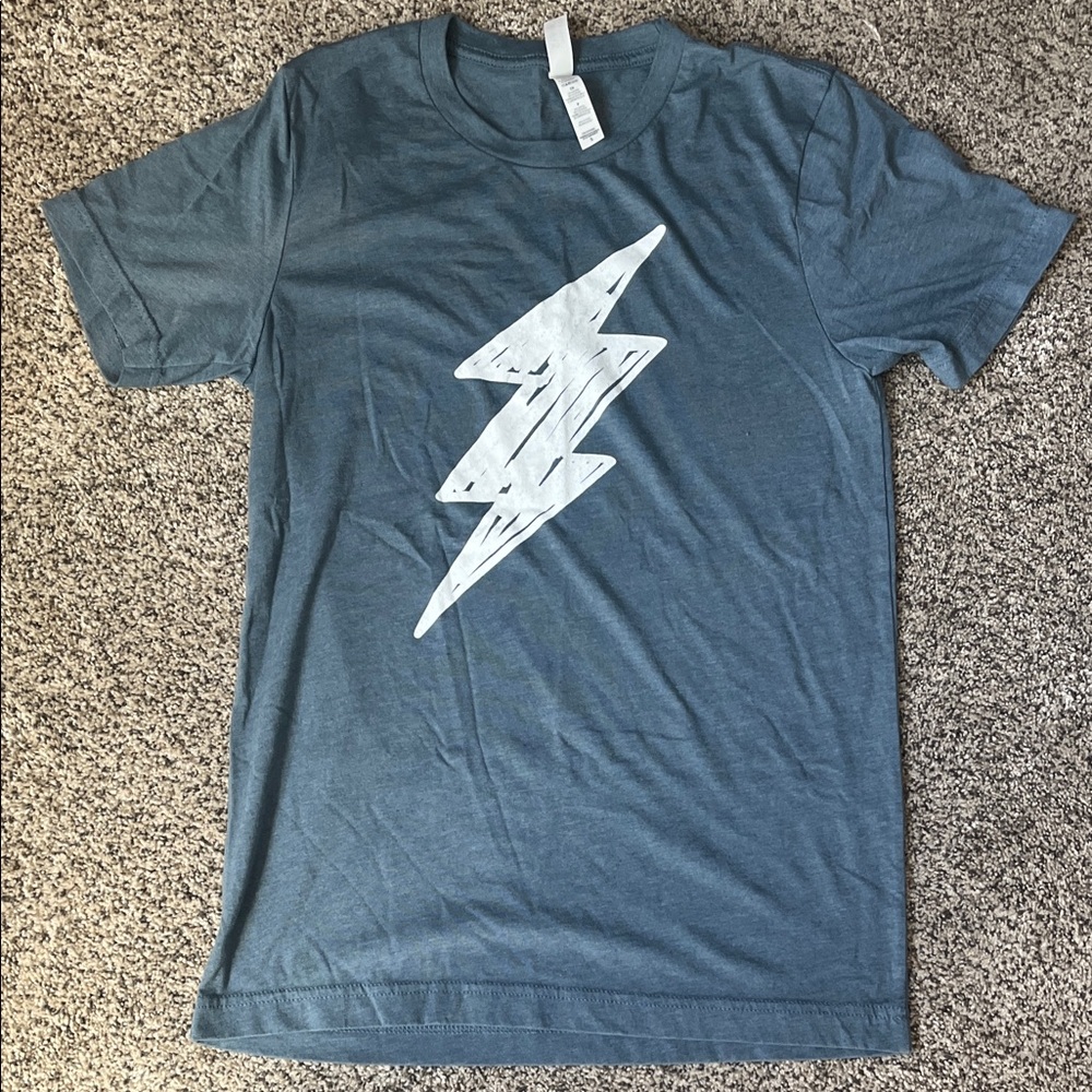 Bella Canvas Teal Lightning Bolt Tee